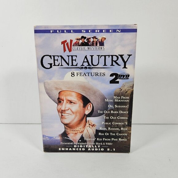 Gene Autry TV Classic Westerns 8 Features 2 DVD Set Full Screen Digitally Enhanc - Picture 6 of 6